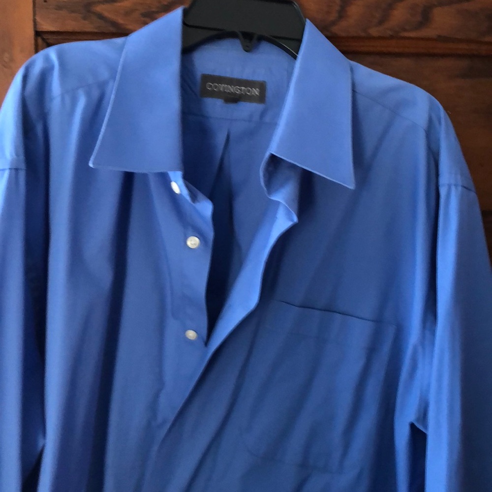 Men’s Blue Dress Shirt Covington 17 1/2 36-37